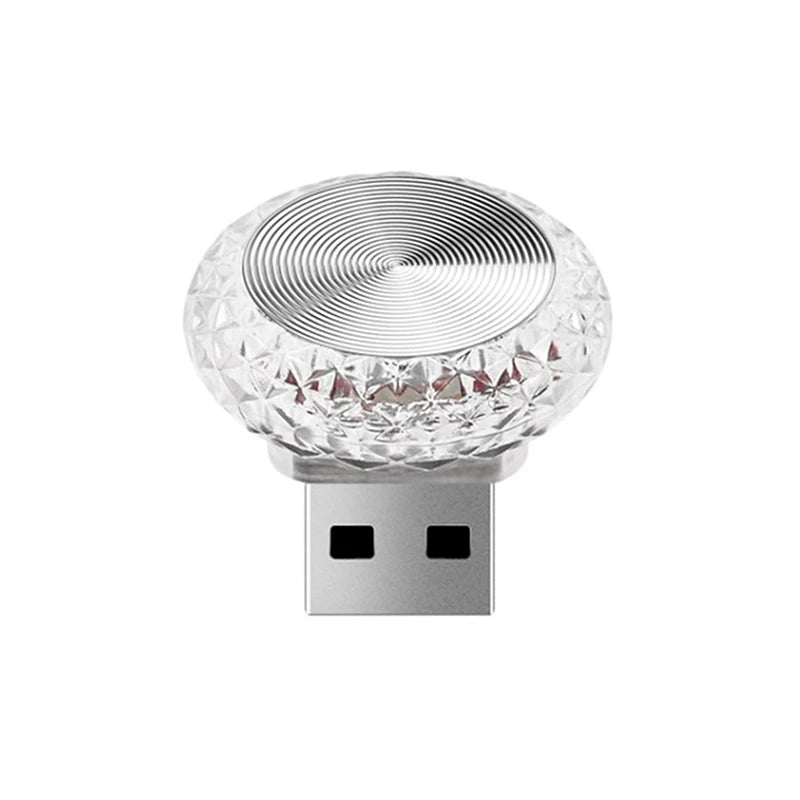Mini USB Ambient Car Light – 7 Colors, Plug-and-Play Glow