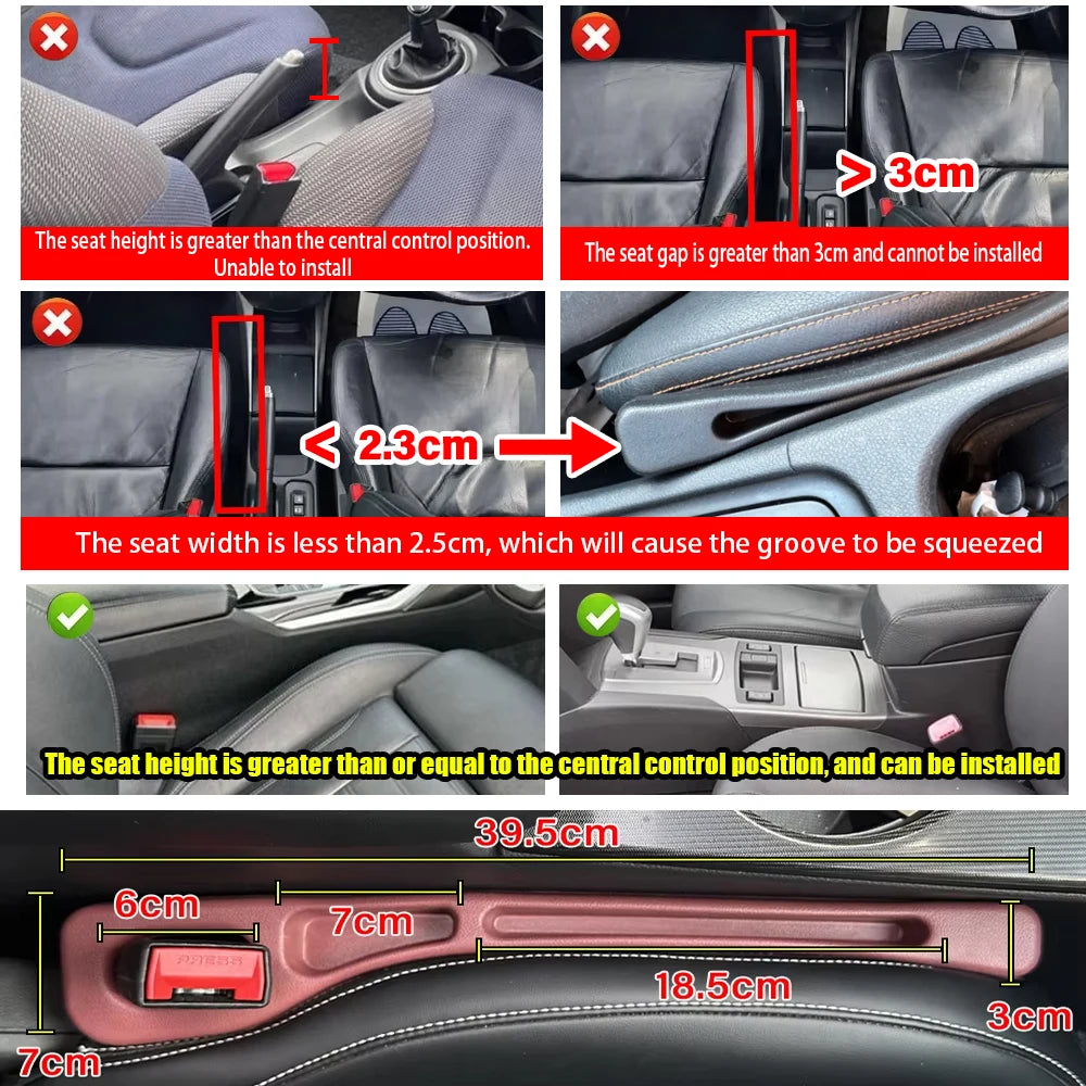 Seat Gap Filler 2-Pack – Stop Losing Your Phone Between the Seats