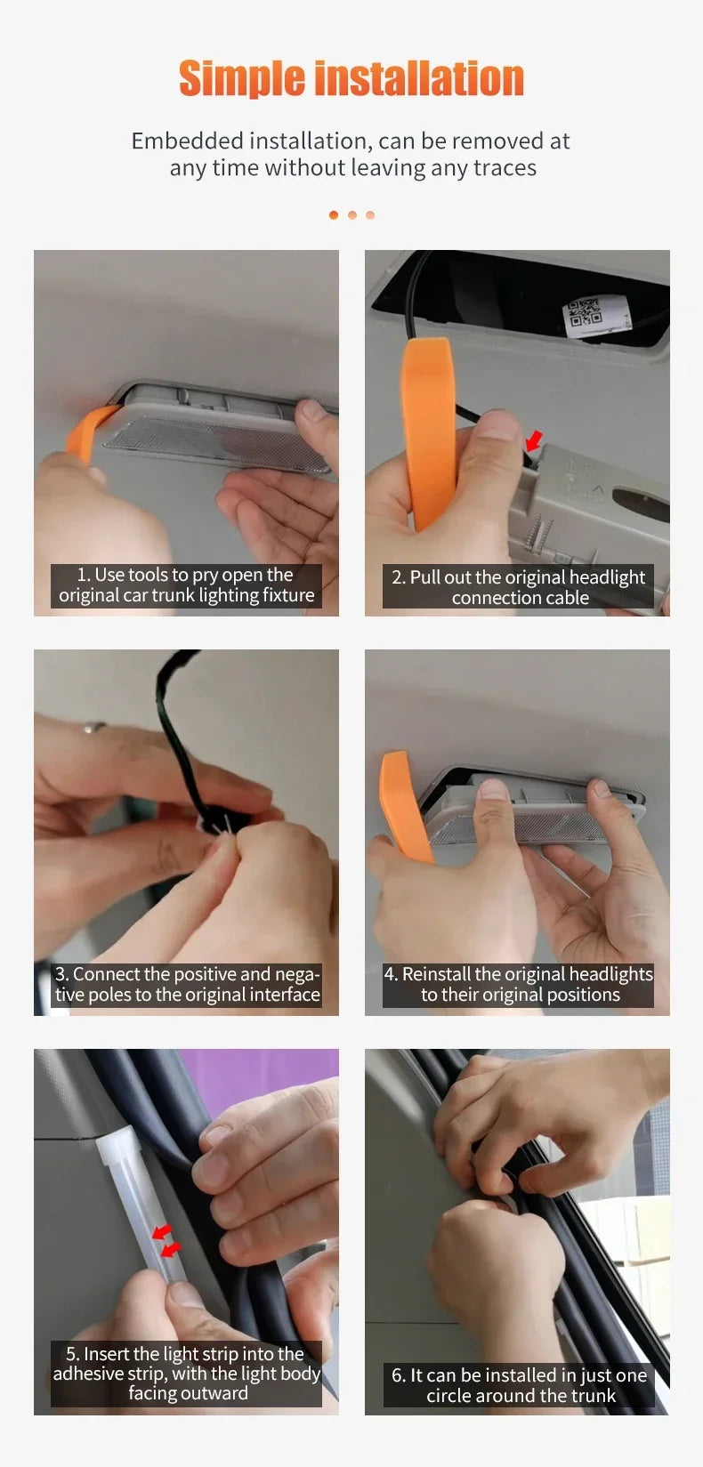 LED Trunk Light Strip – Motion-Activated, Wiring-Free (2M / 4M)
